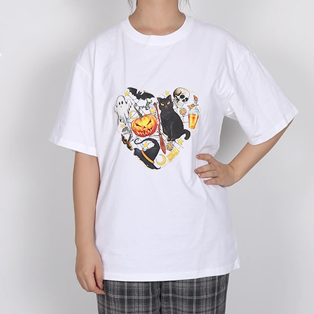 Футболка на Хэллоуин сделай сам 100% хлопок индивидуальный заказ дизайн логотип