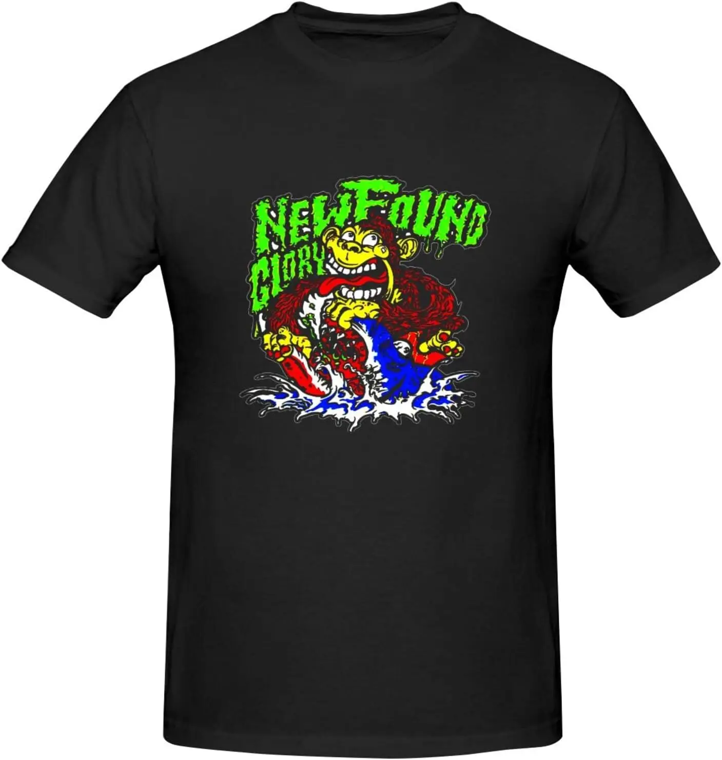 Футболка с коротким рукавом круглым вырезом и принтом