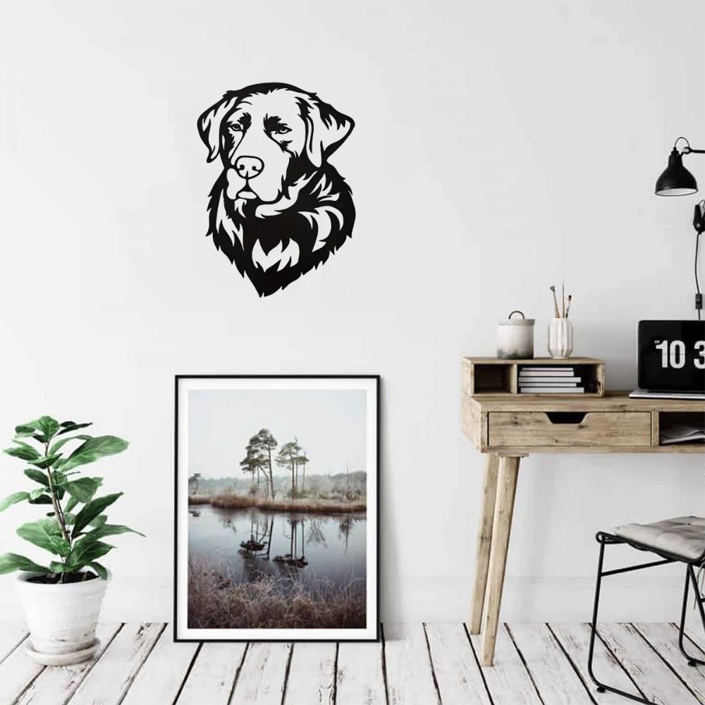 Прекрасное металлическое украшение для стен: металлическая собака Лабрадора