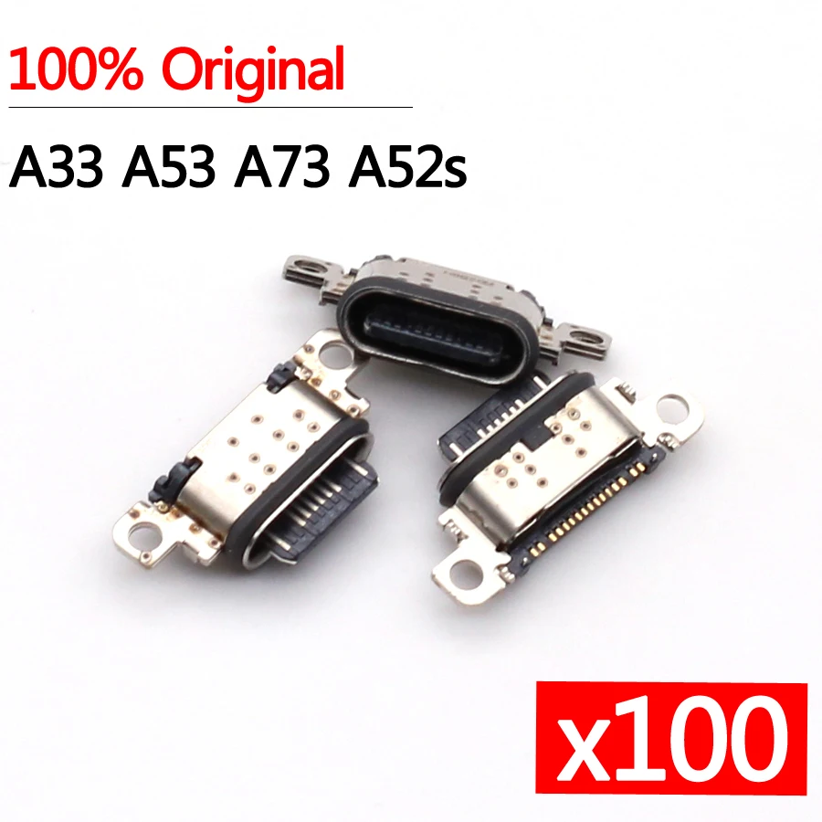 

100Pcs/Lot, Original USB Charging Port Connector Charge Jack Socket Plug Dock For Samsung Galaxy A33 A53 A73 A52s 5G