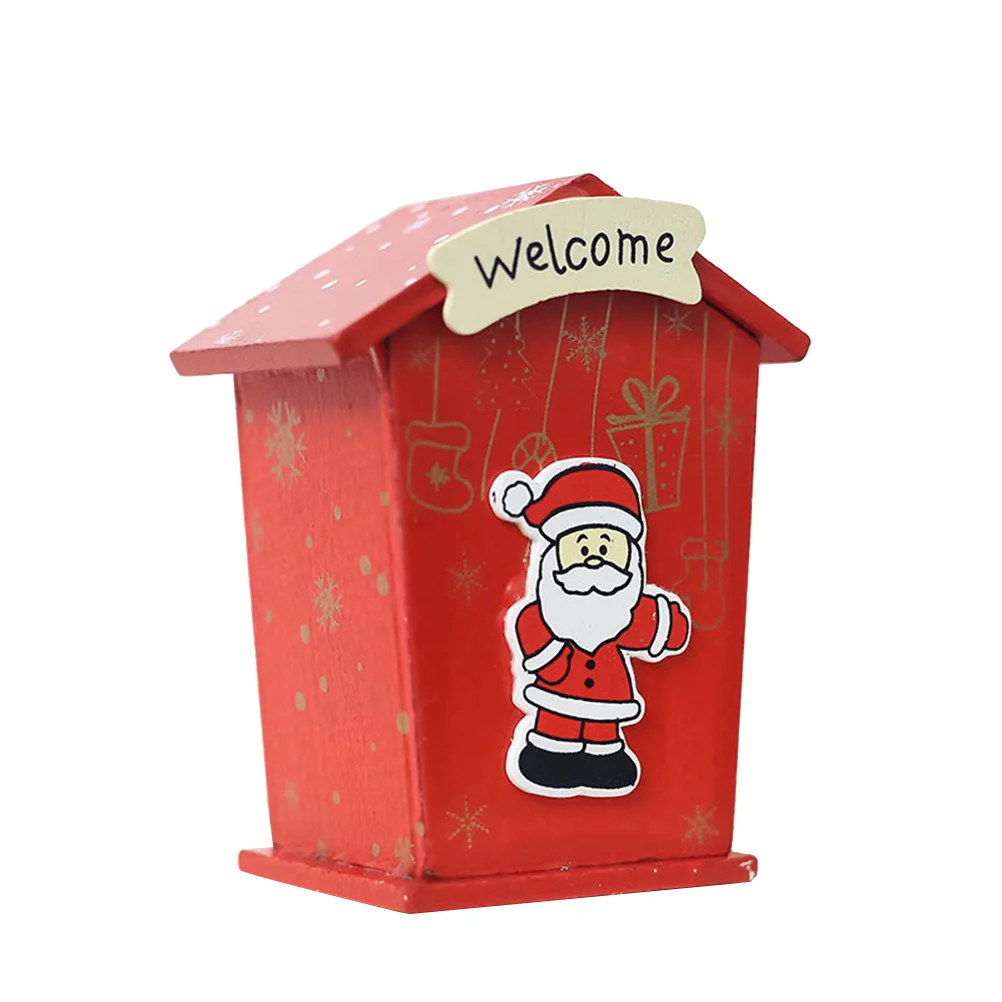 

Bankmoney Saving Box Christmas Year Cute Piggy Pot Container Change Wooden Jar Holiday New Cartoondesk Claus Santa Tin Case