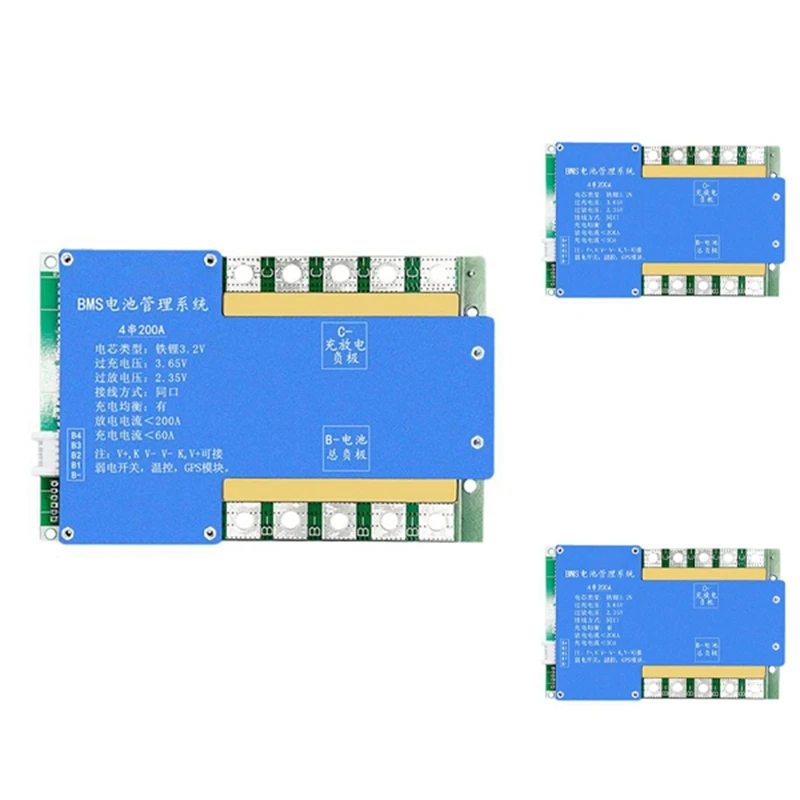 

Bms 4S 14.6V Lifepo4 Li-Ion 18650 Lithium Battery Balancer Load Board Split Port Short Circuit Protection