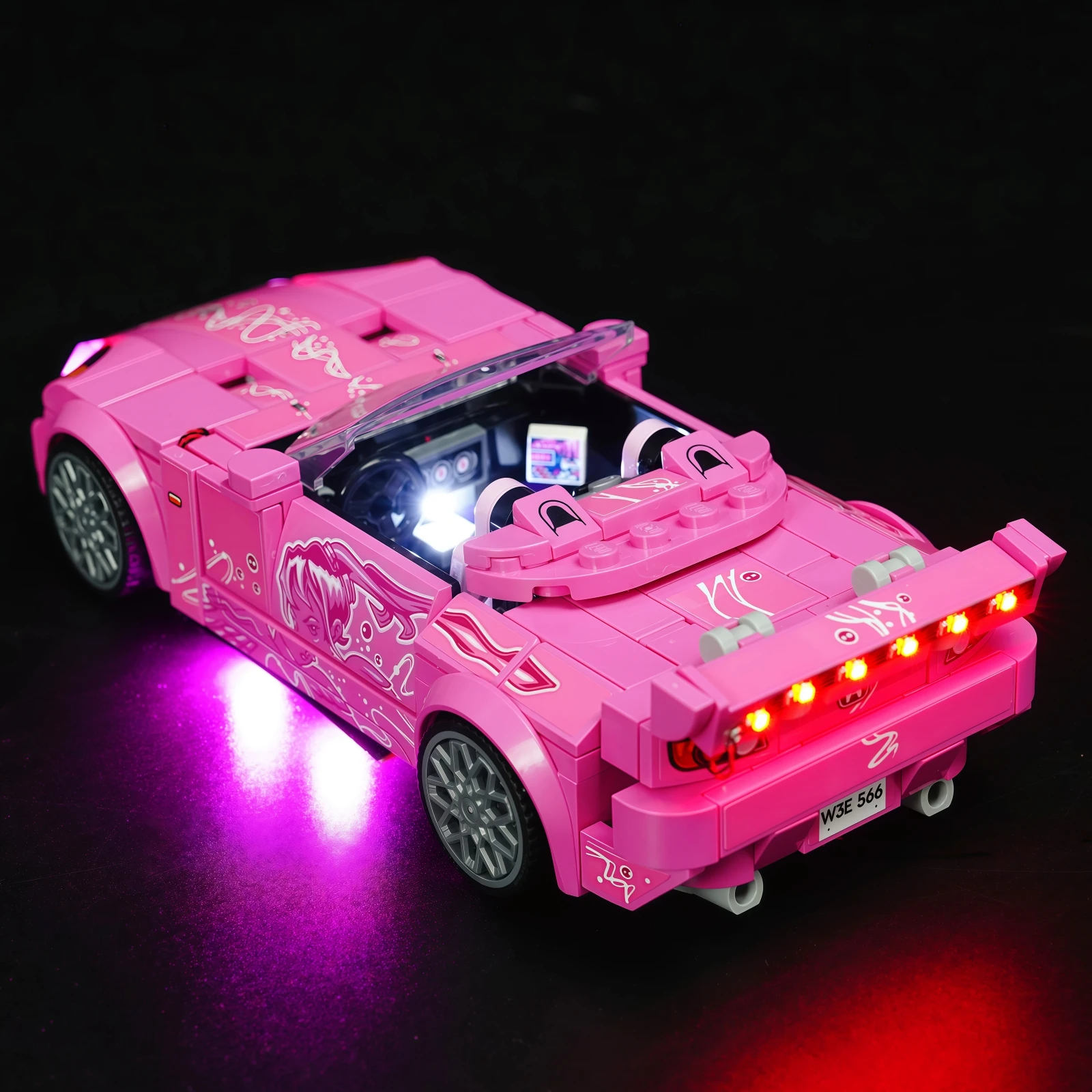 Фото Светодиодная лампа MAXCXT для LEGO 77241 Speed Champions 2 Fast 2 Furious Honda S2000, декоративная лампа для самостоятельной сборки (набор строительных блоков не входит в комплект) №2
