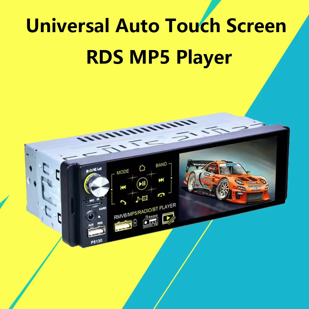 Factory P5130  12V 1 din universal Auto Radio 4.1 inch Touch Screen Multimedia MP5 video Player Car Stereo Bluetooth RDS FM SWC