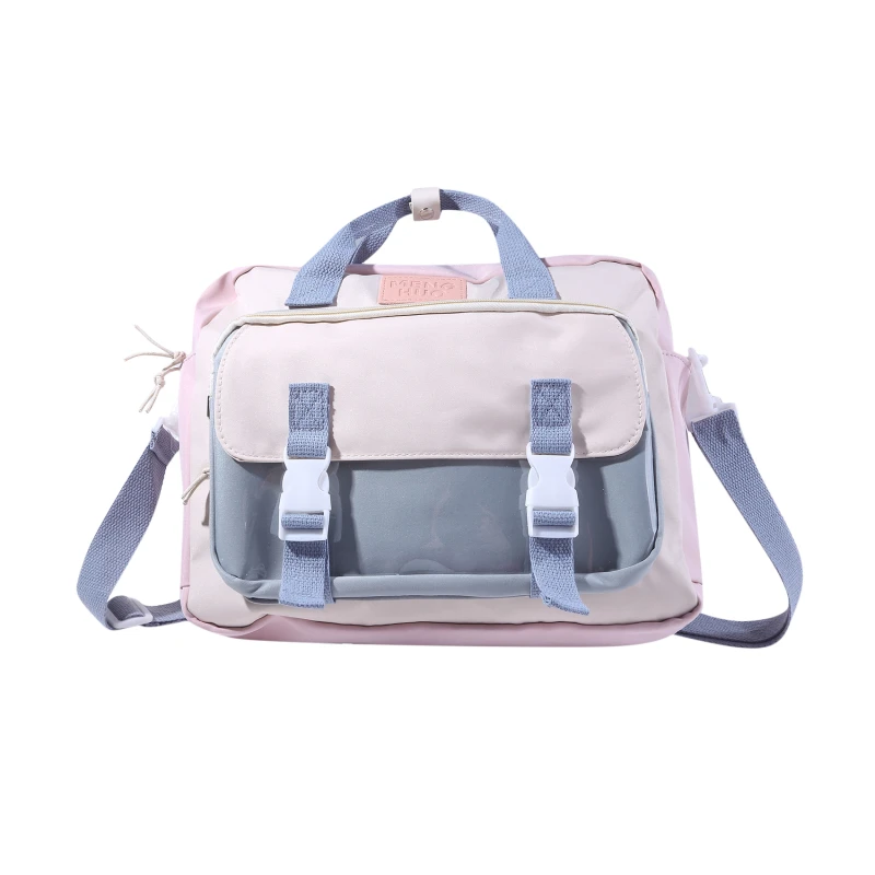 

Women Cow Backpack Cute Female Student College Schoolbag Girl Badge Multifunctional Backpacks Kawaii Ladies Waterproof Nylon Bag