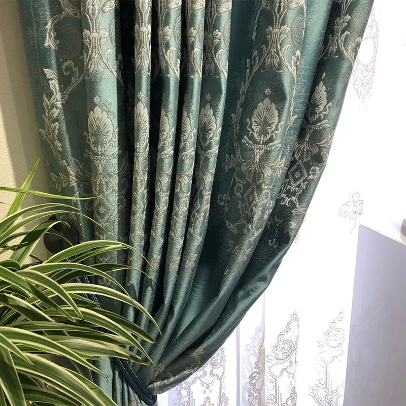

Curtains for Living Room Dining Bedroom Manufacturers European-style High-precision Jacquard Curtains Villa Finished Curtains