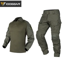 IDOGEAR Tactical G3 Combat Suit  Shirt & Pants Knee Pads Update Ver Camo Airsoft Military Combat Uniform 3004