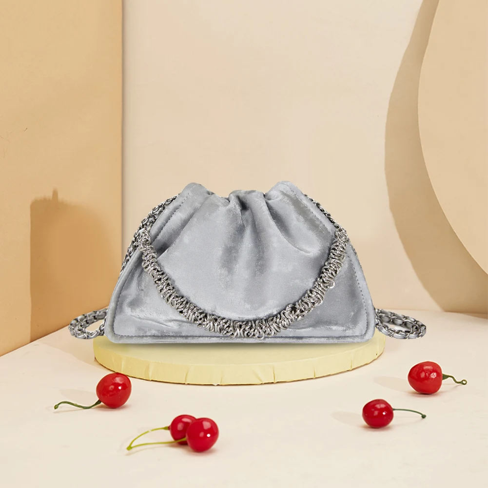 Дизайнерская сумка через плечо с рюшами модная цепочкой сумка-ведро большая