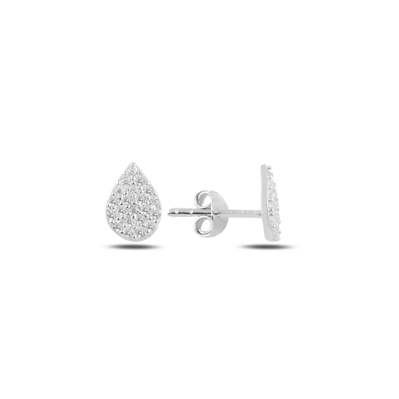 

High Quality Silver 925 Sterling Drop Zircon Stone Earrings