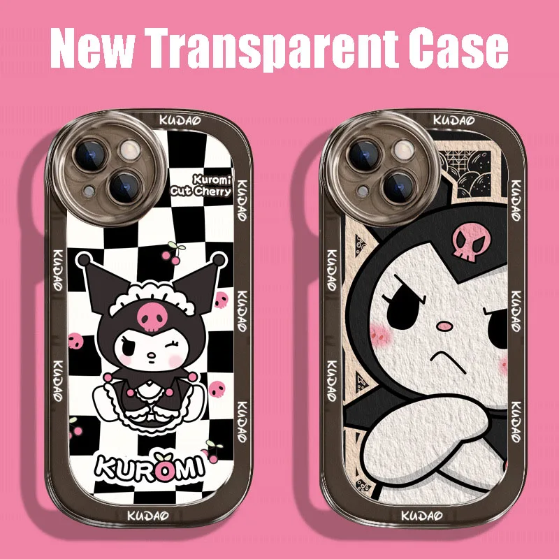 

Sanrio Kawaii Kuromi Iphone14/13 Mobile Phone Case Apple 12 Suitable for 11Promax Fairy Xr All-Inclusive Xsmax/x Protective Case