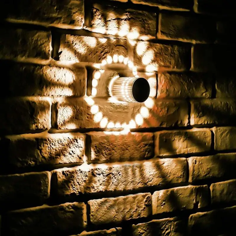 

LED Wall Lamp Indoor Wireless Creative Lights Aluminum LED Spiral Hole Wall Light For Home Stair Lights Bathroom Bedroom Decor