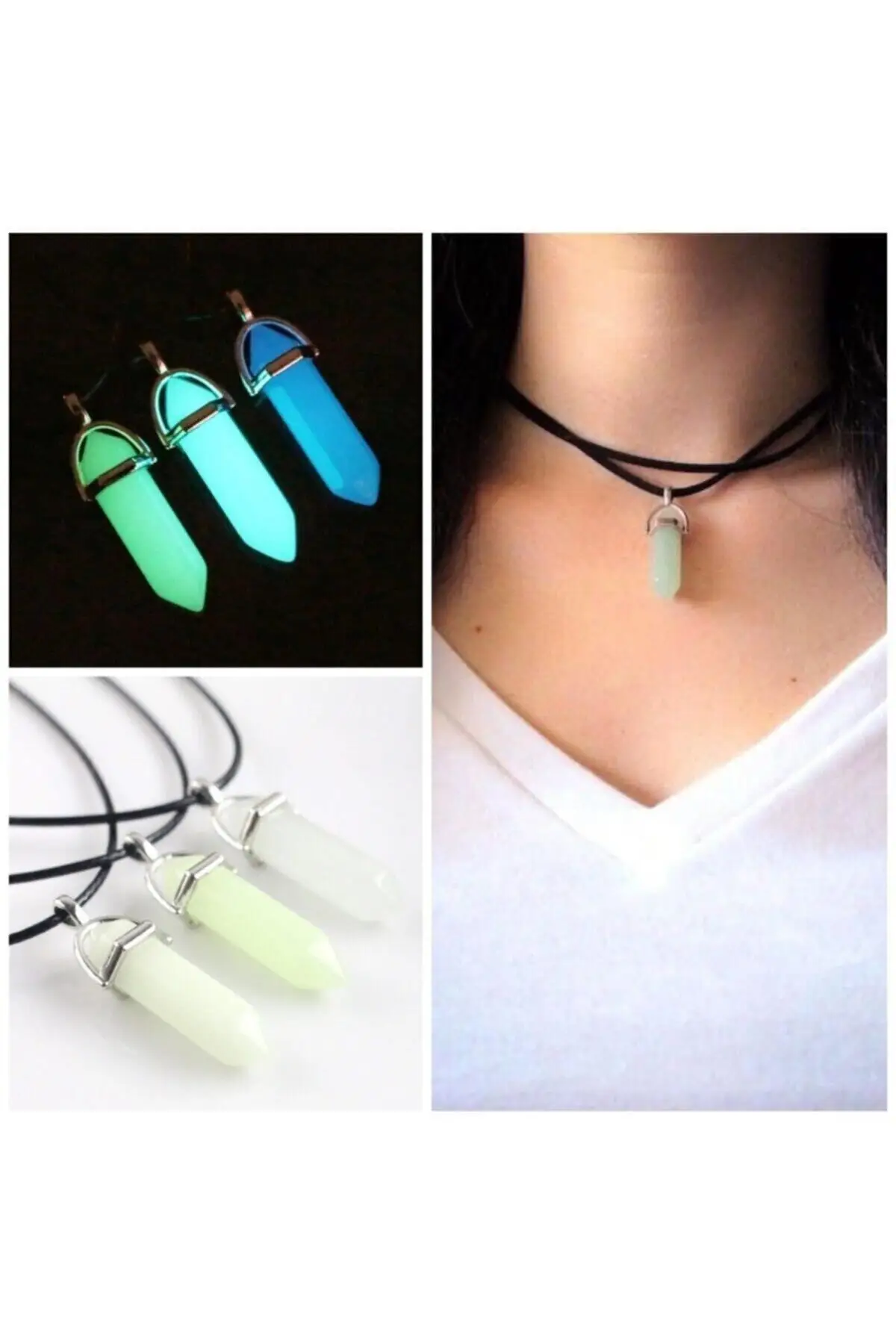 

2021 New Fashion Night Shining Natural Stone Necklace-Elegant Gift Jewelry Accessories - Glow In The Dark Necklaces - Free Shipp