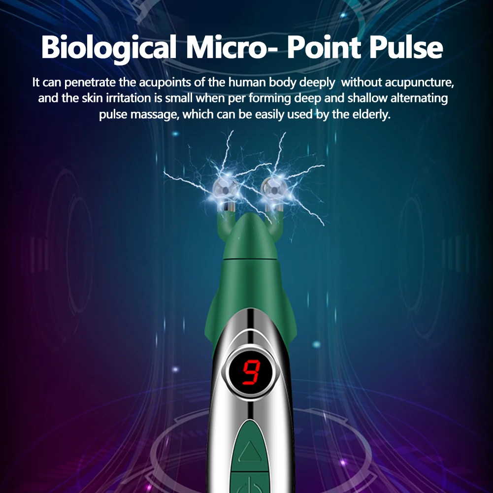 Электронная Массажная ручка для улучшения кровообращения акупунктурный