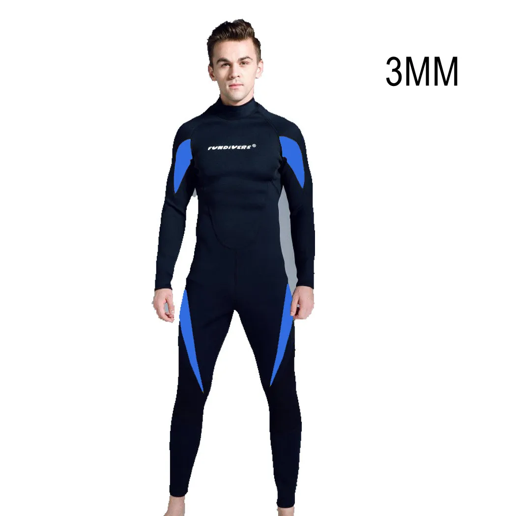 3MM Premium Neoprene Wetsuit Men Scuba Snorkeling Thermal Winter Warm Diving Full Body Swimming Surfing Kayaking Equipment