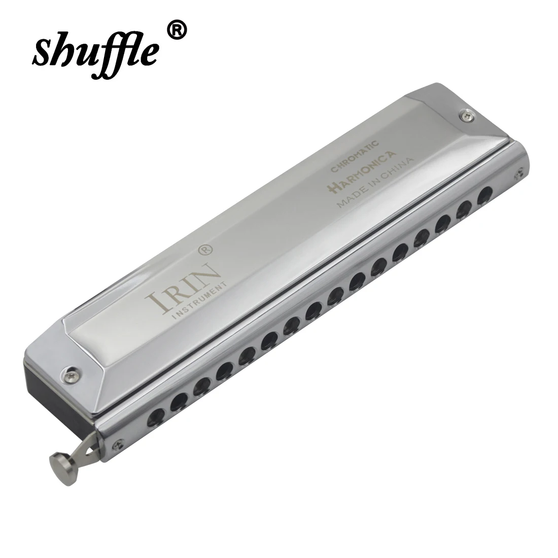 16 Holes 64 Chromatic Harmonica Musical Instruments Sliver Stainless Steel Mouth Organ Puzzle Beginner Teaching Playing Gift
