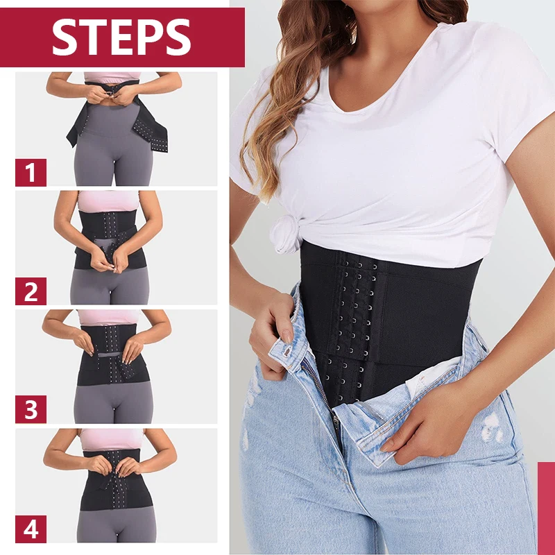 Waist Trainer for Women 3 Segmented Hourglass Underbust Body Shaper with Steel Bone Tummy Control Workout Girdle Cinchers Corset
