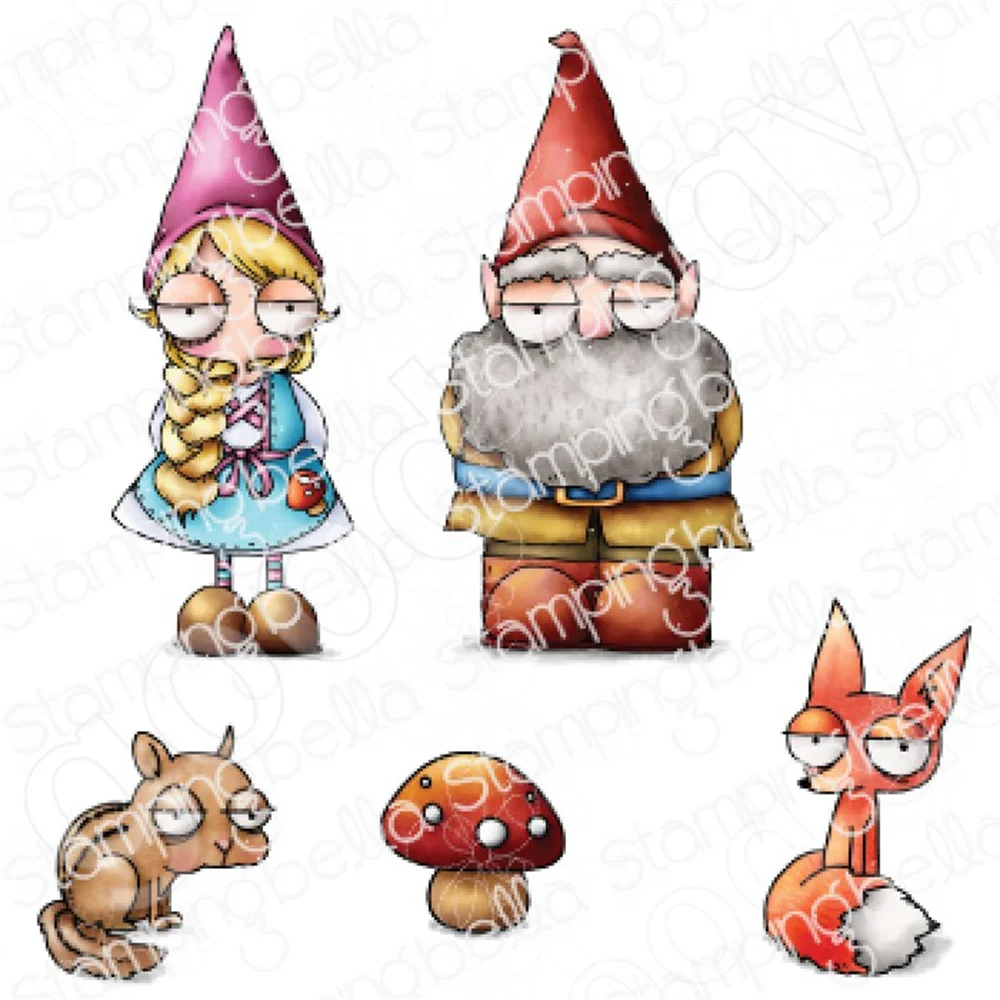 

New Oddball Gnome Parents Cutting Dies Stamps Scrapbook Diary Decoration Stencil Embossing Template Diy Greeting Card Handmade