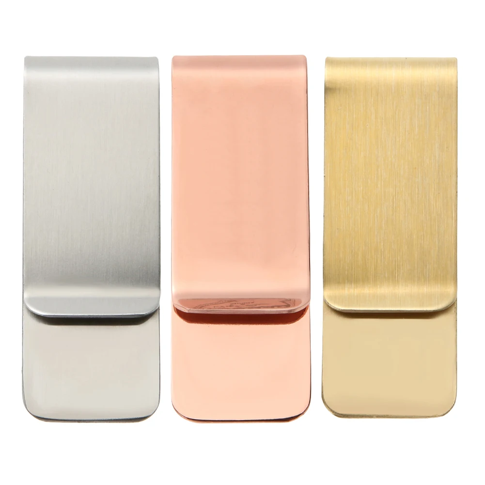 Винтажный однотонный латунный кошелек с зажимом для денег толщиной 1 5 мм