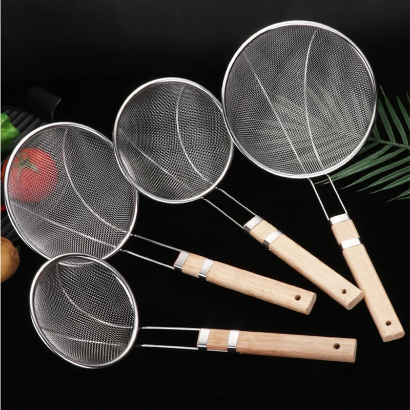 7-Size Stainless Steel Food Filter Spoons Colander French Fries Strainer Noodle Drainer Kitchen Cooking Skimmer Utensils