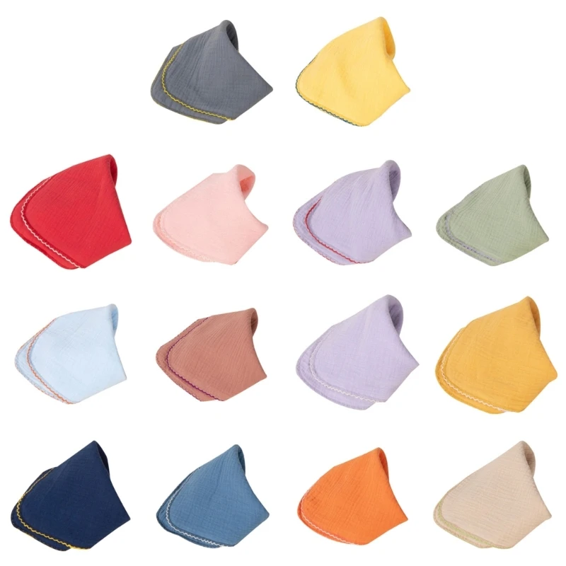 

Face Cloth Cotton Bib Baby Towel Square Bib Neck Scarf Solid Color Dual-use Bibs Toddler Nursing Bib Muslin Handkerchief