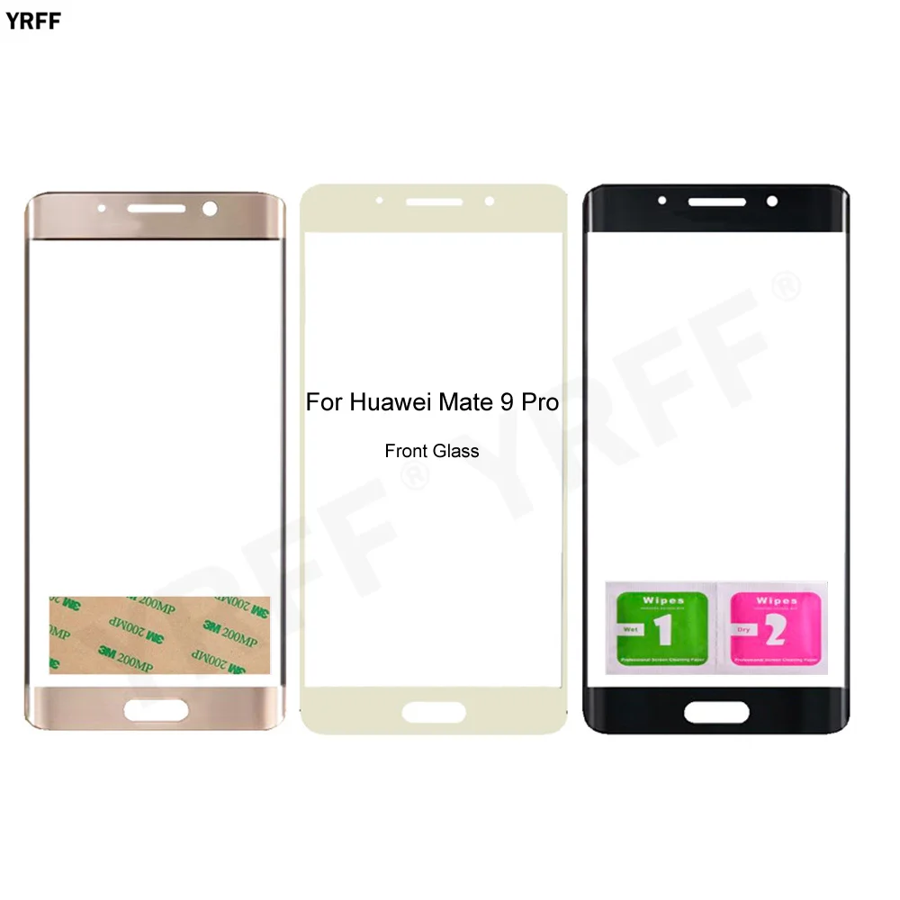 

Передняя стеклянная панель (без сенсорного экрана) для телефона Huawei Mate 9 Pro, детали для ремонта, бесплатная доставка