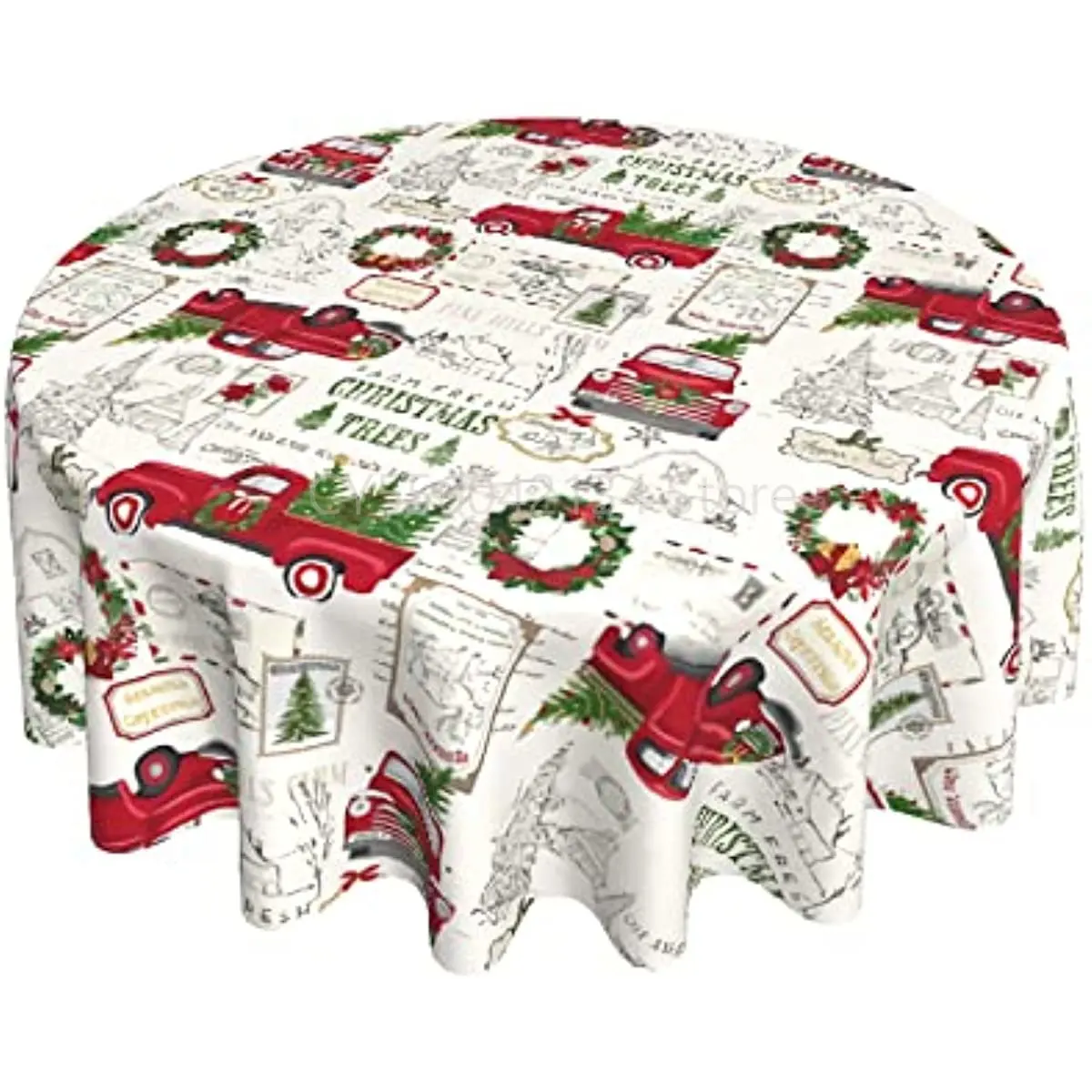 

Vintage Polyester Table Cover Holiday Decorative for Christmas Winter Holiday Kitchen Party Indoor and Outdoor