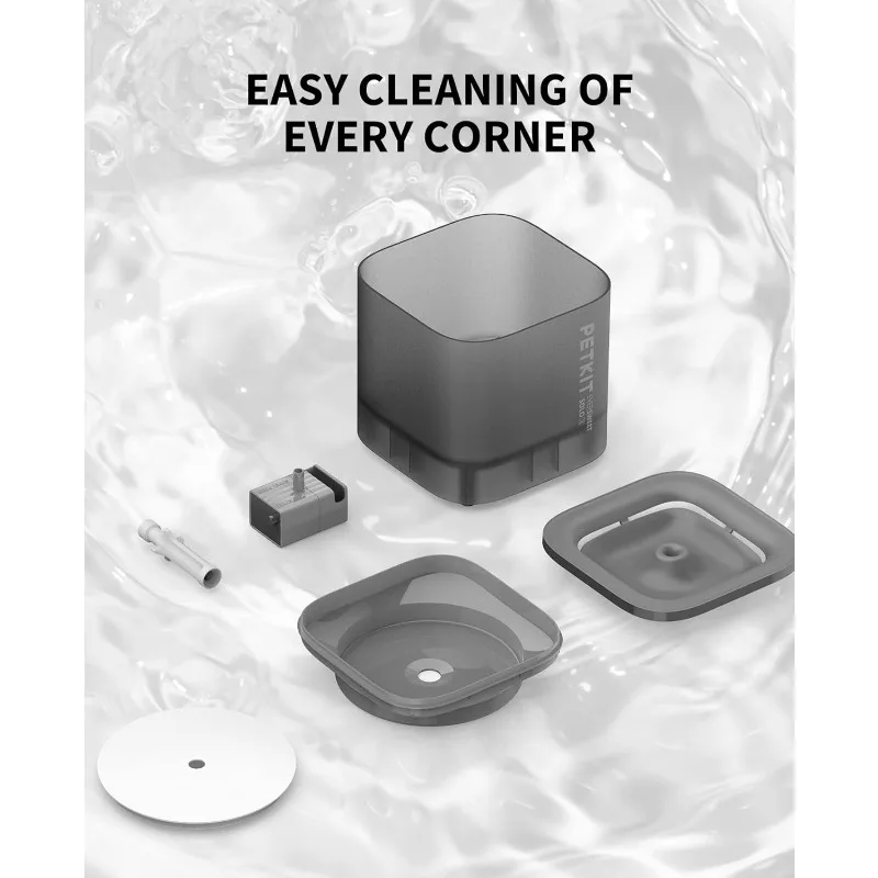 Фото Автоматический фонтанчик для воды для кошек PETKIT, беспроводной, ультратихий, 1,85 л, дозатор воды для животных, легко чистится, для кошек и собак, 65 унций/1,85 л №5