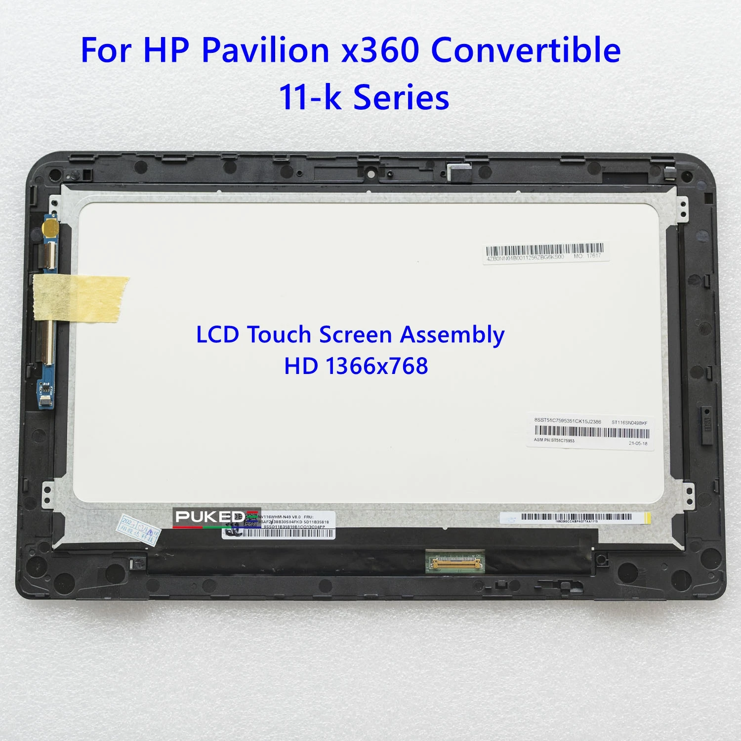 ЖК-дисплей 11,6 дюйма для HP Pavilion x360 Convertible 11-k 11T-K000 11-k101la HD 1366x768