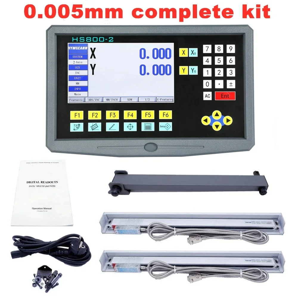 

HYMSEANN 2-осевой ЖК-дисплей DRO Kit HS800-2