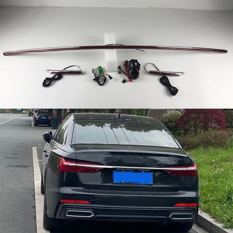 

For audi new a6 a7 a8 D4 D5 C8 Through trunk rear lamp modified new streamer through high quality LED turn signal width light