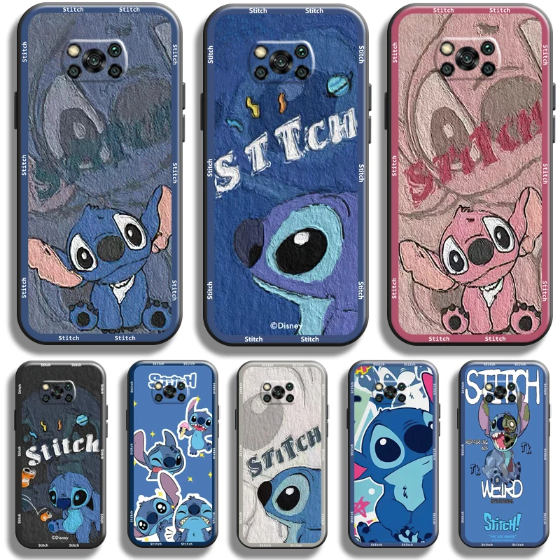 

Disney Stitch Has A Glitch Phone Case For Xiaomi Poco X3 Pro NFC For POCO X3 GT Case Black Funda Carcasa Back Soft