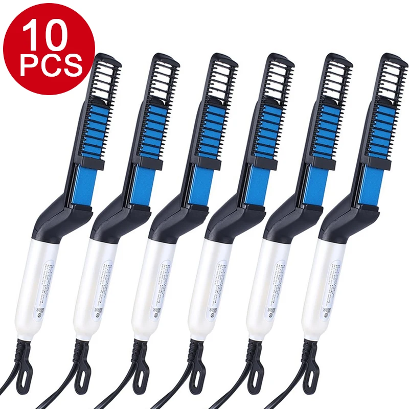 

10pcs Quick Beard Straightener Multifunctional Hair Comb Curling Curler Show Cap Men Quick Hair Styler For Men Hair Styler Comb