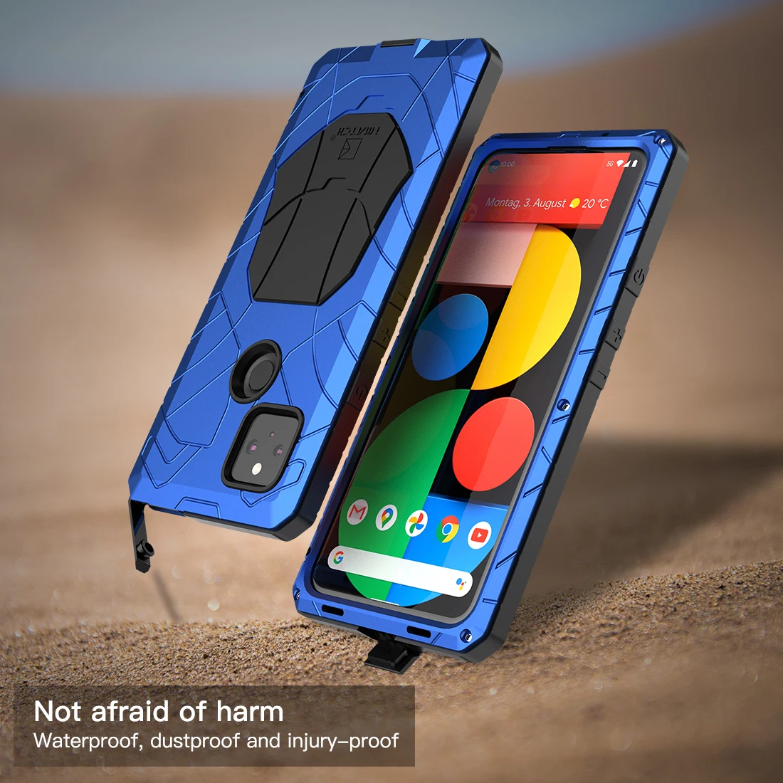 Imatch Phone Cases For Google Pixel 6A 5A 7 6 Pro Hard Aluminum Metal Heavy Duty Protection Fashion Cover Case With Shockproof