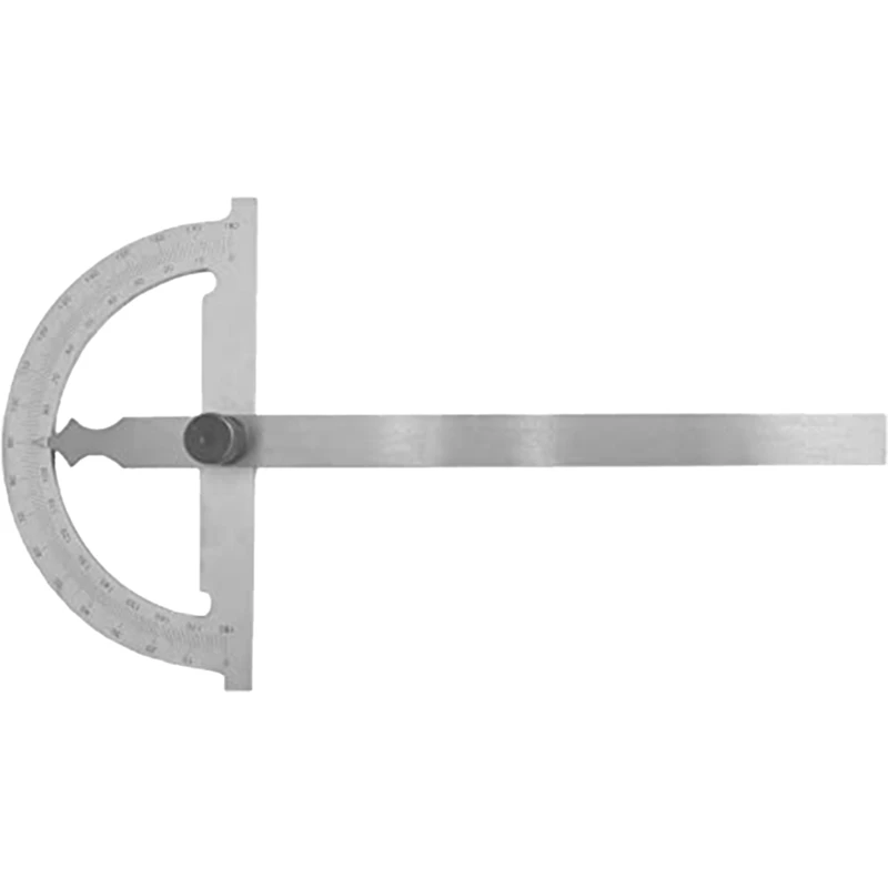 

1 PCS Precision Protractor Carbon Steel Chrome Plated Anti-Glare With Metal Locking Screw 0-180° Case Dimensions: 80 X 120Mm