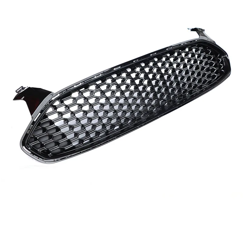 

2013 2014 2015 2016 для Ford Fusion сотовые гоночные грили, глянцевый черный передний бампер, решетка, сетка, замена автомобильных аксессуаров