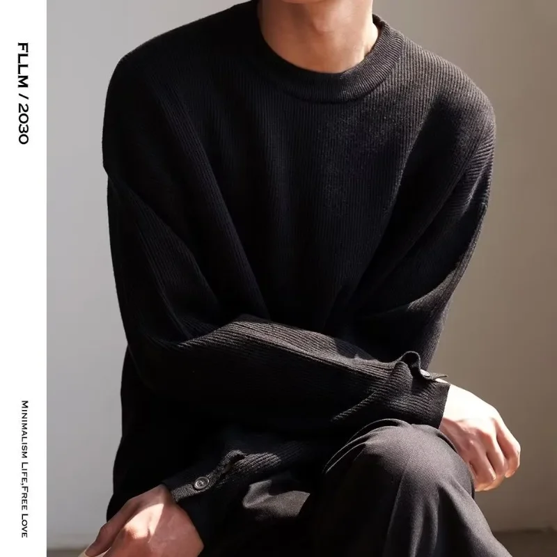 Мужской свитер в Корейском стиле трикотажная куртка с круглым вырезом Модный