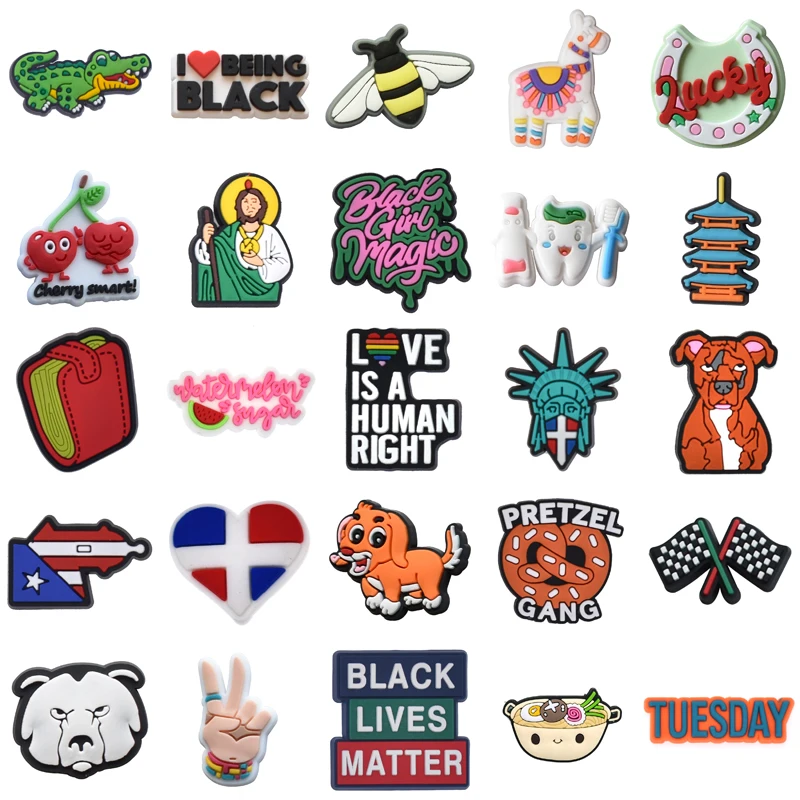 

Shoe Charms Girl Kids Para Pins Men Shoes Accessories Gifts Packs Set Jeans Wholesale Bulk Women Charm Decorations for Crocs Boy
