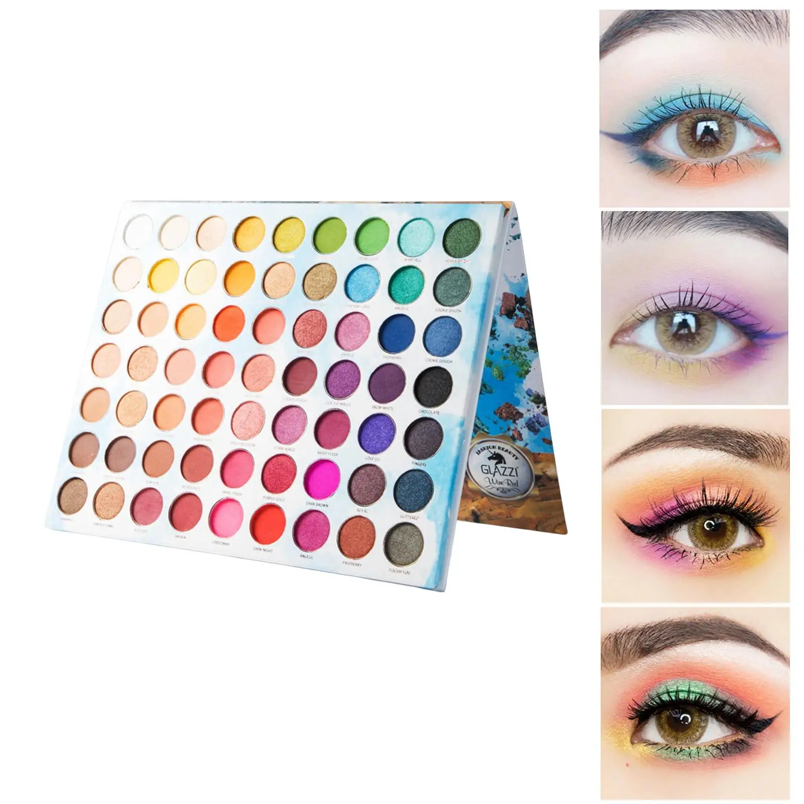 

Профессиональные Тени для век 63 Цвета Палитра Макияж Тени для век для девушек женщин