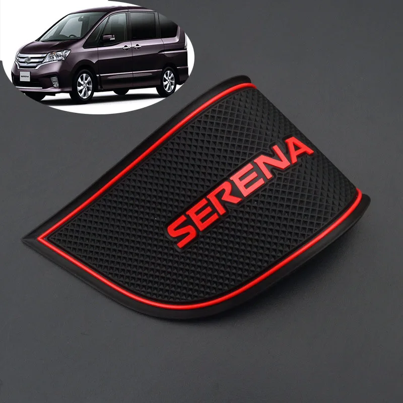 

Door Groove Mat For Nissan SERENA C25 Door slot pad Central storage Decorative storage Water cup trough Modification Dustproof