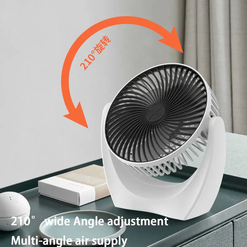 

Portable USB Desk Fan Quiet 3 Speeds Wind Desktop Personal Fan Adjustment Mini Home Fan for Better Cooling Mute Table Fan