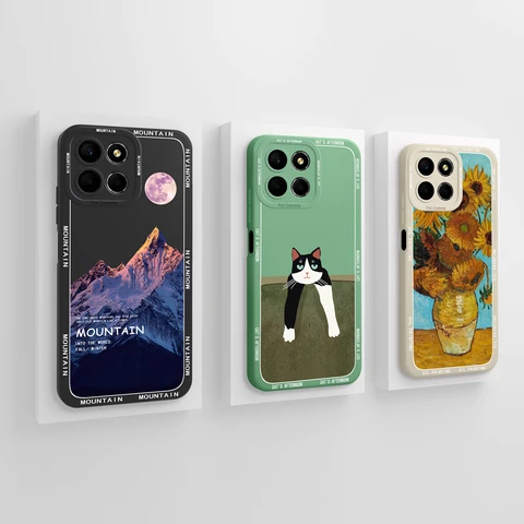 Чехол для Honor X6 X6S X6A, мультяшная камера с полным покрытием, мягкие силиконовые чехлы для Huawei Honor X 6, защитные задние крышки