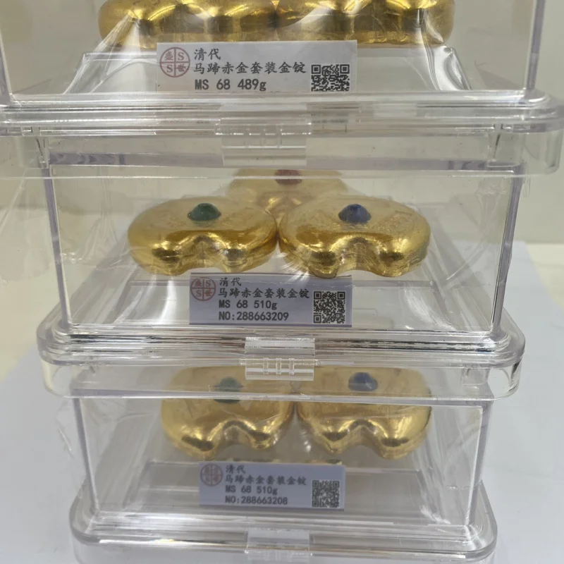 Античный золотой слиток изготовленный в годы раннего императора династии Цин