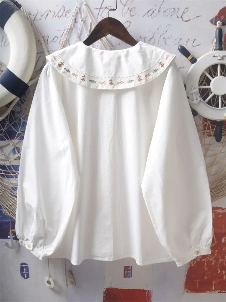 Рубашки высокого качества из 100% хлопка женские рубашки JK для девочек блузка с