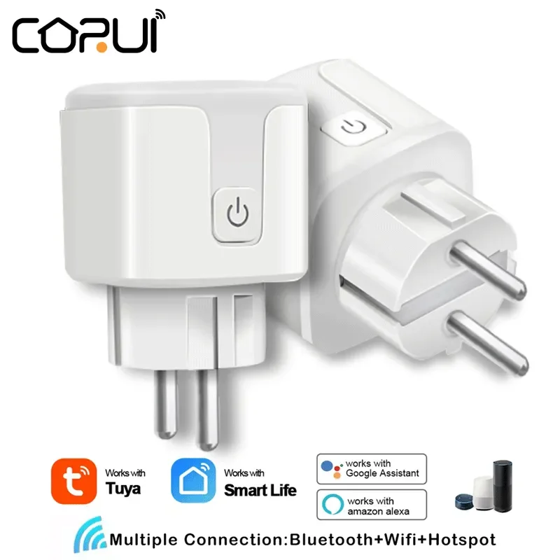 

NEW2023 16A 20A WiFi EU Smart Plug 220V Power Monitor Smart Home Wireless Socket Remote Control for google Home Alexa Alice