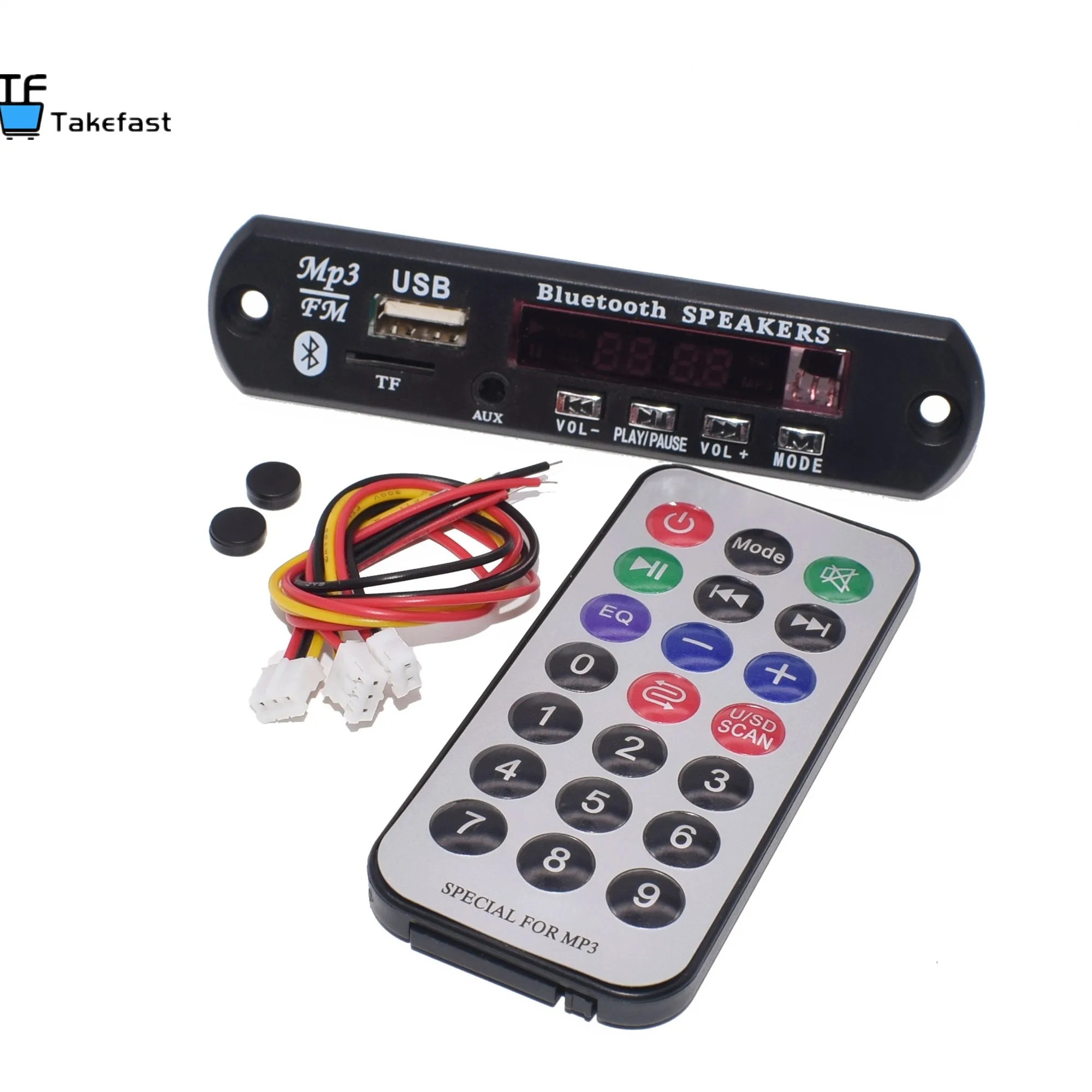 10 компл. Стандартный беспроводной Bluetooth 12 в MP3 WMA декодер плата аудио модуль TF USB