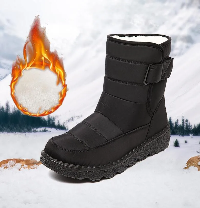 

Женские ботинки, новые зимние ботинки на платформе, зимние ботинки, водонепроницаемые ботильоны на низком каблуке, женская обувь