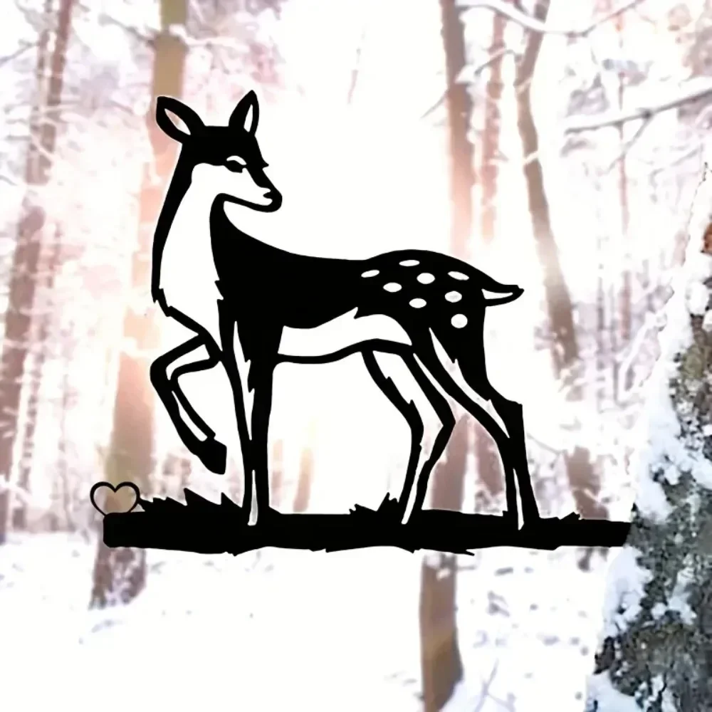 Великолепный стальной силуэт пятнистого оленя — Majestic для дома и патио. Статуя