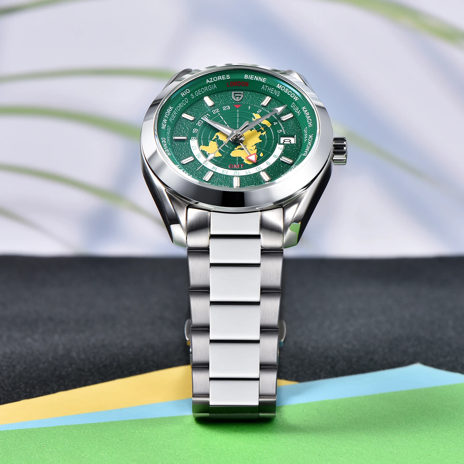 Мужские механические часы PAGANI DESIGN GMT NH34