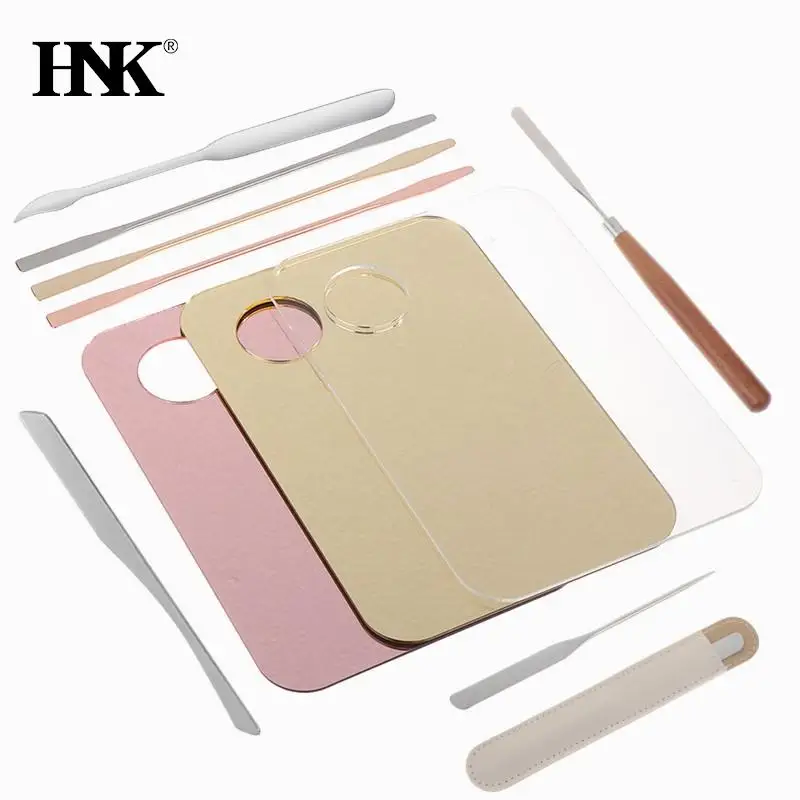 

Acrylic Palette Spatula Rod Gel Foundation Eye Shadow Mixing Cream Pigments Stainless Cosmetic Makeup Nail Art Manicure Tool Set