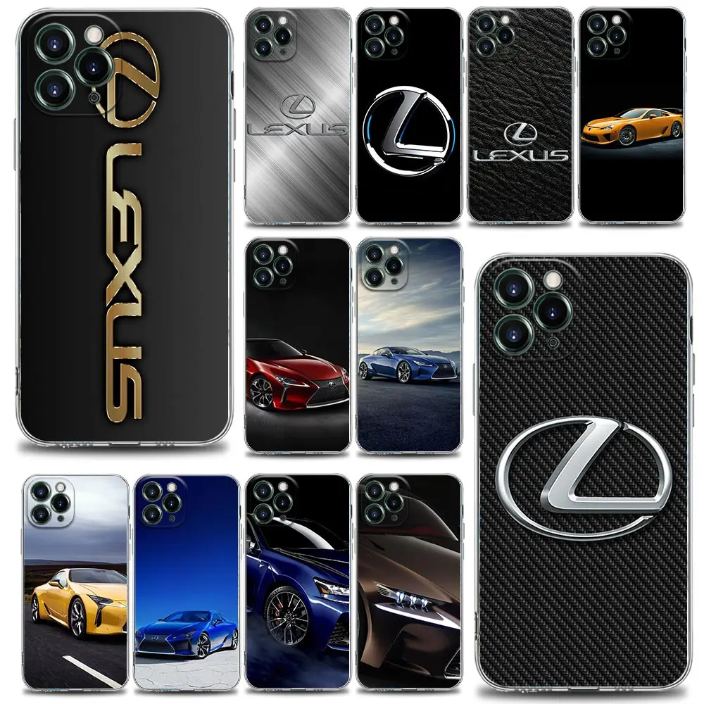 

Funda Coque Clear Phone Case for iPhone Apple 11 12 13 14 Pro 7 8 SE X XR XS Max Mini Plus Case Cover The Luxury Car L-Lexus